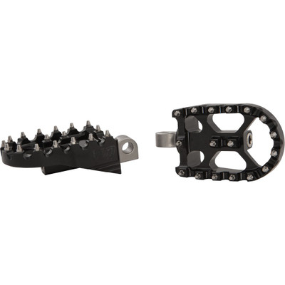 FLO MOTORSPORTS MOTO STYLE FOOTPEG SET BLACK 2"X3.125" FPEG-800BLK