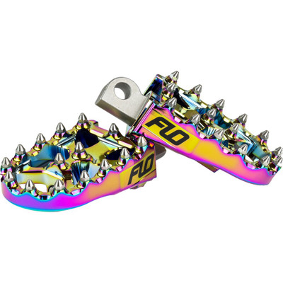 FLO MOTORSPORTS MOTO STYLE FOOTPEG SET JET FUEL 2"X3.125" FPEG-800JET