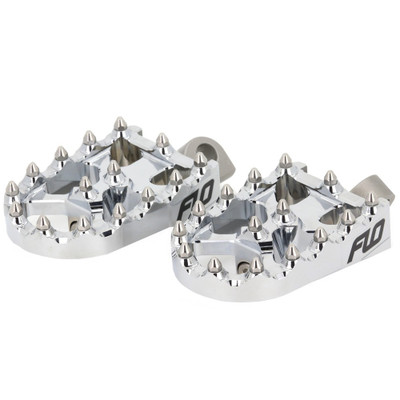 FLO MOTORSPORTS MOTO STYLE FOOTPEG SET CHROME 2"X3.125" FPEG-800CR