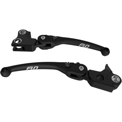 FLO MOTORSPORTS MX STYLE LEVER SET BLACK `14-16 FLH/FLT HD-808BLK