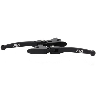 FLO MOTORSPORTS MX STYLE LEVER SET BLACK `08-13 FLH/FLT HD-811BLK