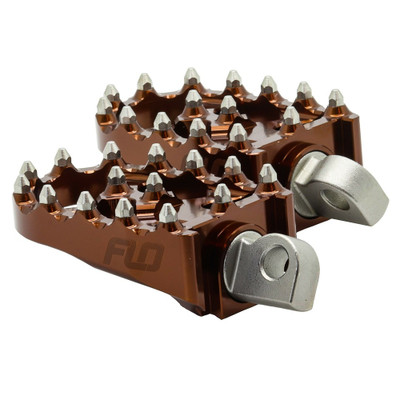 FLO MOTORSPORTS MOTO STYLE FOOTPEG SET BRONZE 2"X3.125" FPEG-800BRZ