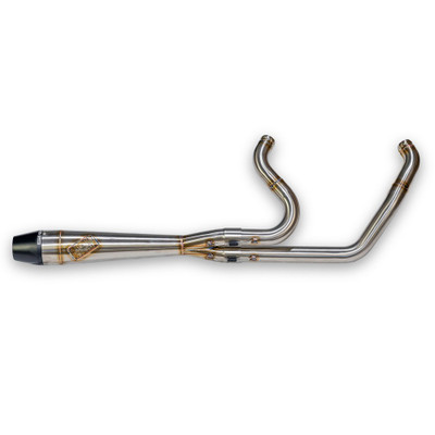 SAWICKI INTMDTR M8 SOFTAIL MID BRUSHED SS W/BLACK END CAP 930-02624