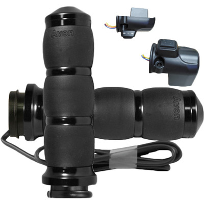 AVON VELVET AIR HEATED BLACK TWIST GRIP AIR-96-F24-HT