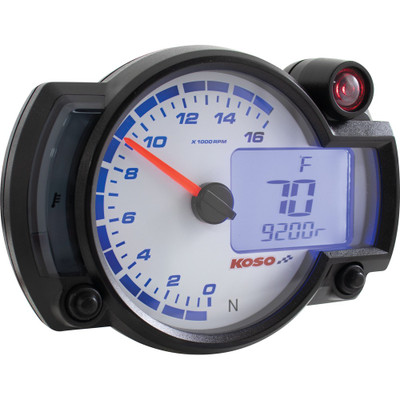 KOSO RX-2NR 16 000 RPM GUAGE WHITE PANEL BA015000