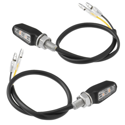 ZETA 701 LED TURN SIGNALS BLACK W/CLEAR LENS PR ZR46-0119