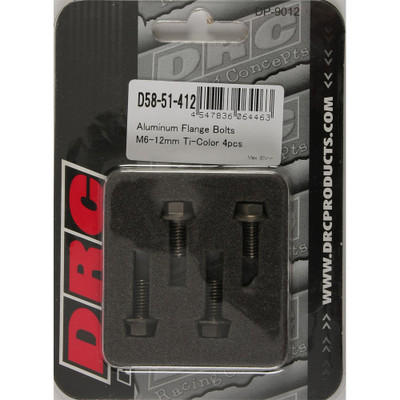 DRC ALUMINUM FLANGE BOLTS TITANIUM M6X12MM 4/PK D58-51-412