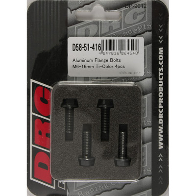 DRC ALUMINUM FLANGE BOLTS TITANIUM M6X16MM 4/PK D58-51-416