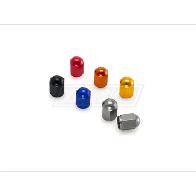 DRC ALUMINUM VALVE CAPS 2PK ORANGE D58-03-107