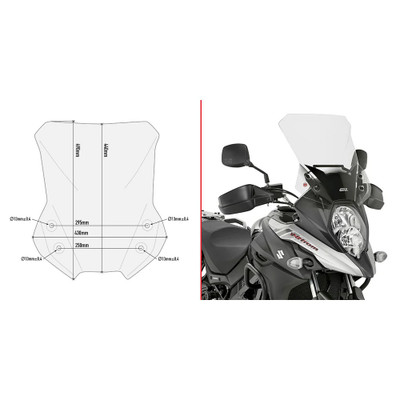 GIVI WINDSHIELD SPECIFIC CLEAR SUZ D3112ST
