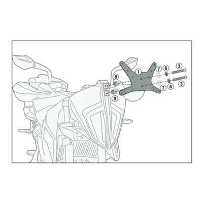 GIVI WINDSHIELD FIT KIT FOR 7710DT / 7710D KTM D7711KIT