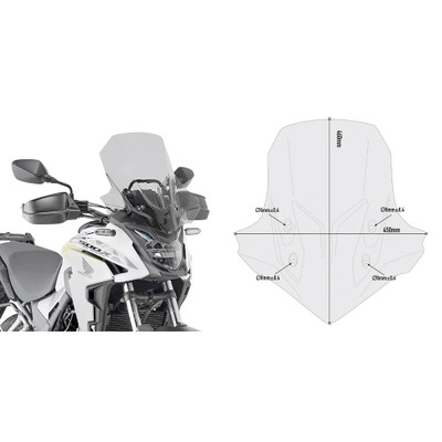 GIVI WINDSHIELD SPECIFIC SMOKE HON D1171S