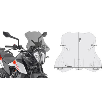 GIVI WINDSHIELD SPECIFIC SMOKE KTM 7710D