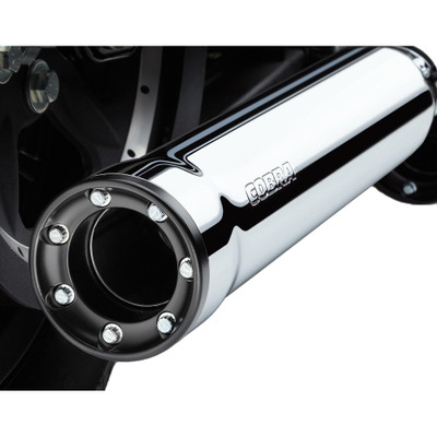 COBRA 3" RPT SLIP-ONS CHROME FLH/FLT 95-16