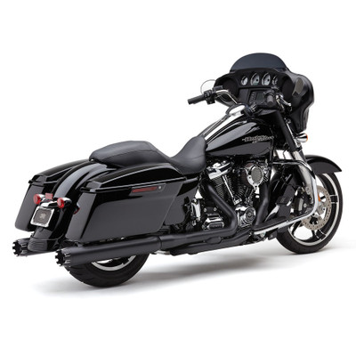 COBRA 4" DUAL CUT TIP SLIP-ON BLACK FLH/FLT 17-22