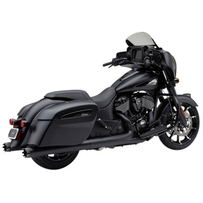 COBRA 4" NH DUAL CUT SLIP-ONS BLACK INDIAN GEN-2 BAG