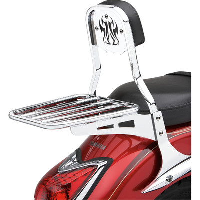 COBRA BACKREST INSERT TRIBAL CHROME FITS STD