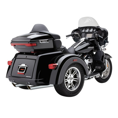 COBRA 909-TWINS 4" SLIP-ONS BLACK TRI-GLIDE 09-22