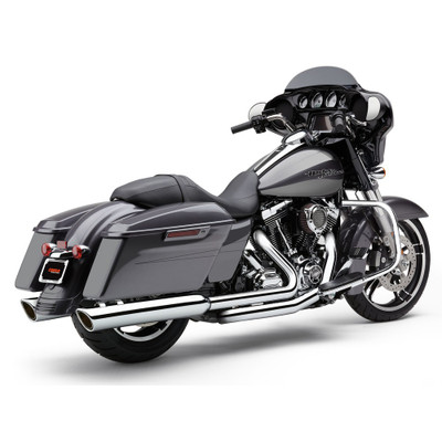 COBRA 909-TWINS 4" SLIP-ONS CHROME FLH/FLT 95-16