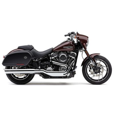 COBRA 909-TWINS 4" SLIP-ONS CHROME FLSB 18-22