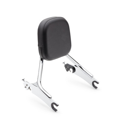 COBRA DETACH BACKREST-SHORT-MED PAD CHROME CHIEFTAIN 14-25 502-2205