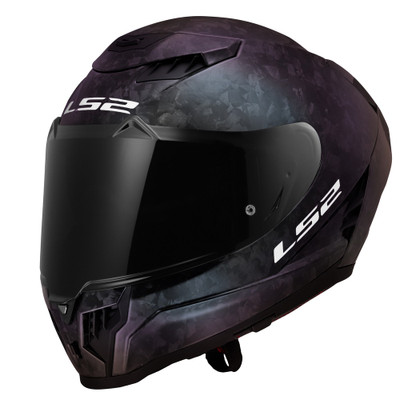 LS2 Dragon Carbon Solid Full Face Helmet Chameleon