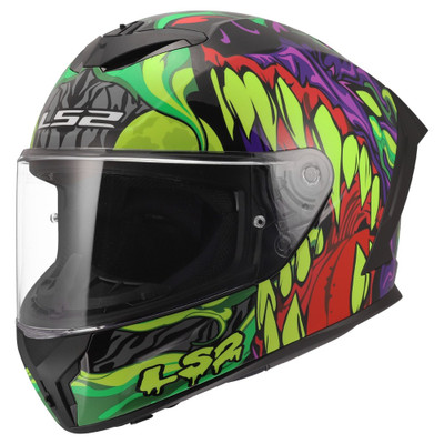 LS2 Rapid III Lycant Full Face Helmet Gloss Black Green Purple