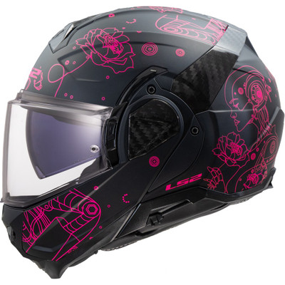 LS2 Advant II Sophia Modular Helmet Matte Black Pink