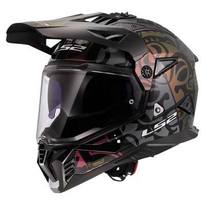 LS2 Blaze II Rangi Adventure Helmet Chameleon Black