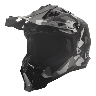 LS2 Subverter Evo Vector Motocross Helmet Gloss Black Gray White