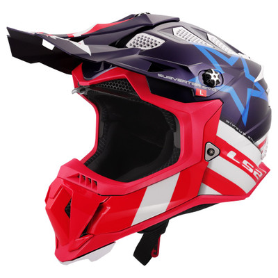 LS2 Subverter Evo Constellation Full Face MX Helmet Gloss Red White Blue