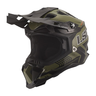 LS2 Subverter Evo Battalion Motocross Helmet Gloss Green Black