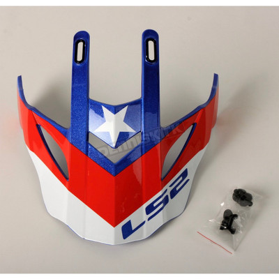LS2 Gate Peak Stripes Red/White/Blue