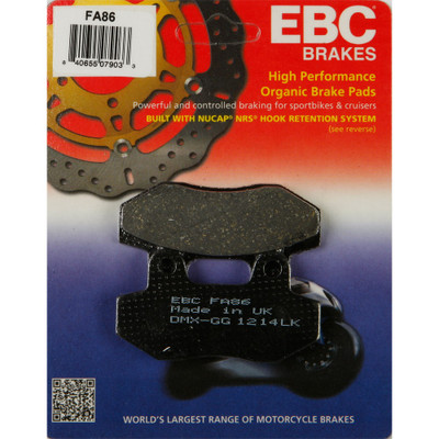 EBC BRAKE PADS FA86 ORGANIC