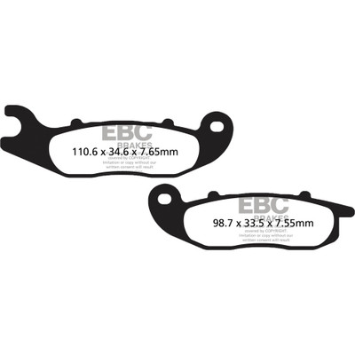 EBC BRAKE PADS SFA693HH DOUBLE-H SINTERED