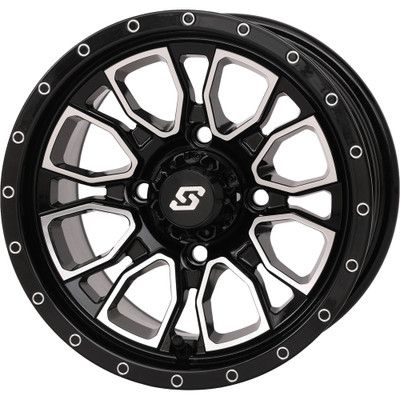 SEDONA FUSION WHEEL 12X7 5+2 4/110 GLOSS BLK/MACHINED 570-9104
