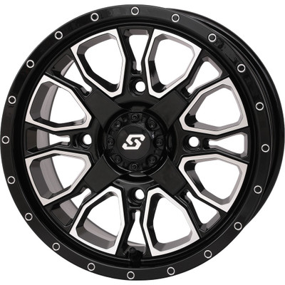 SEDONA FUSION DD WHEEL 14X7 6+1 4/137 & 4/156 GLOSS BLK/MACH 570-9107