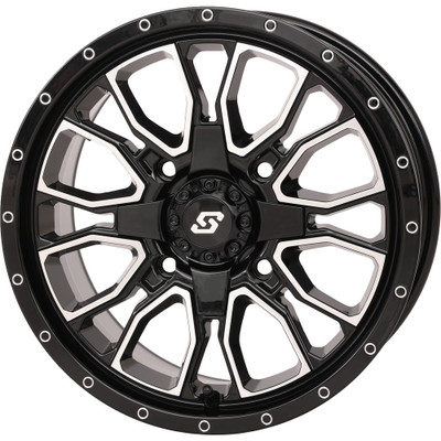 SEDONA FUSION DD WHEEL 15X7 5+2 4/137 & 4/156 GLOSS BLK/MACH 570-9108