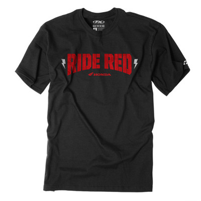 FACTORY EFFEX HONDA RIDE RED BOLT T- SHIRT / BLACK (XXL)