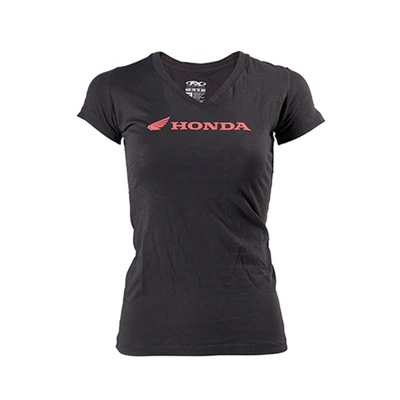 FACTORY EFFEX HONDA HORIZONTAL WOMENS T- SHIRT / BLACK (L)