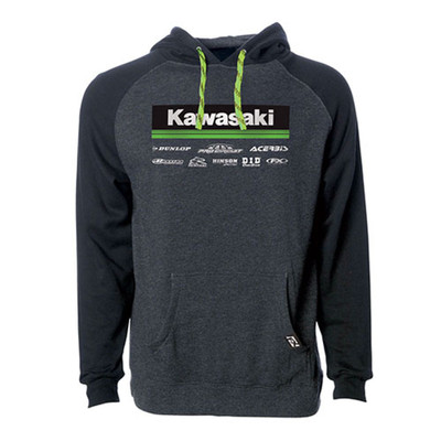 FACTORY EFFEX FACTORY FX 2021 KAWASAKI RACEWEAR PULLOVER / CHARCOAL-BLACK L