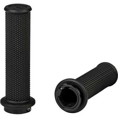 FIRE POWER CONTROL ATV LOCK-ON GRIPS BLACK NO WAFFLE 24-0209