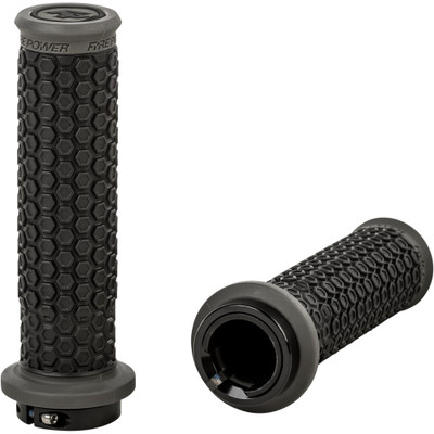 FIRE POWER PILOT ATV LOCK-ON GRIPS BLACK/GRAY