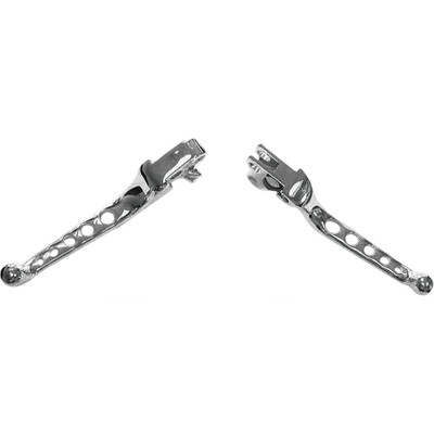 HARDDRIVE 5-HOLE LEVER SET CHROME BIG TWIN 07-17 053523