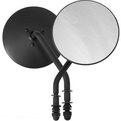 HARDDRIVE 4" ROUND MIRROR BLACK RIGHT SIDE 153084