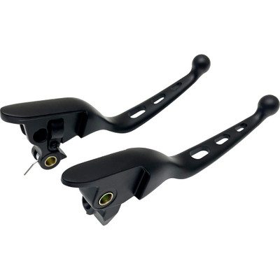 HARDDRIVE 3-HOLE LEVER SET BLACK FLT 21-25 CBL CLUTCH 053845