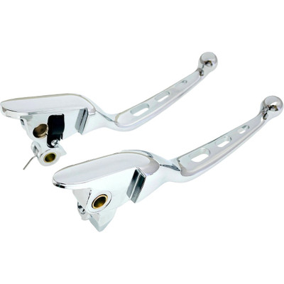 HARDDRIVE 3-HOLE LEVER SET CHROME FLT 21-25 CBL CLUTCH 053844