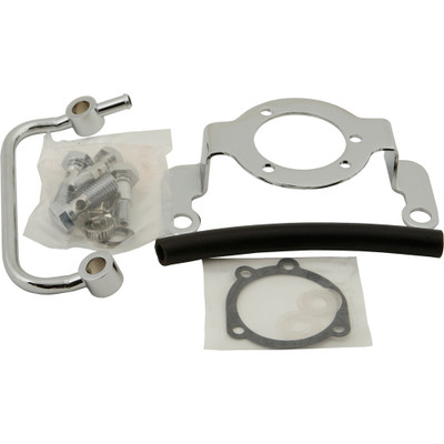 HARDDRIVE COMPLETE MNT KIT BREATHER TUBE CHROME BIGTWIN 93-17 NON-TBW 120117