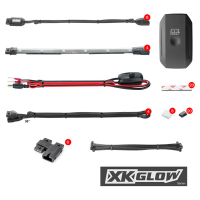 XK GLOW STANDARD ACCENT LIGHT APP KIT 12PC KS-MOTO-STANDARD