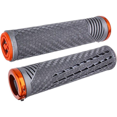 ODI CF11 V2.1 BMX GRIPS LNYX GRAY/ORANGE W/ORANGE F35CFGO-O